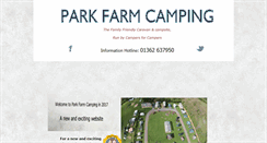 Desktop Screenshot of parkfarm-camping.co.uk