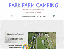 Tablet Screenshot of parkfarm-camping.co.uk